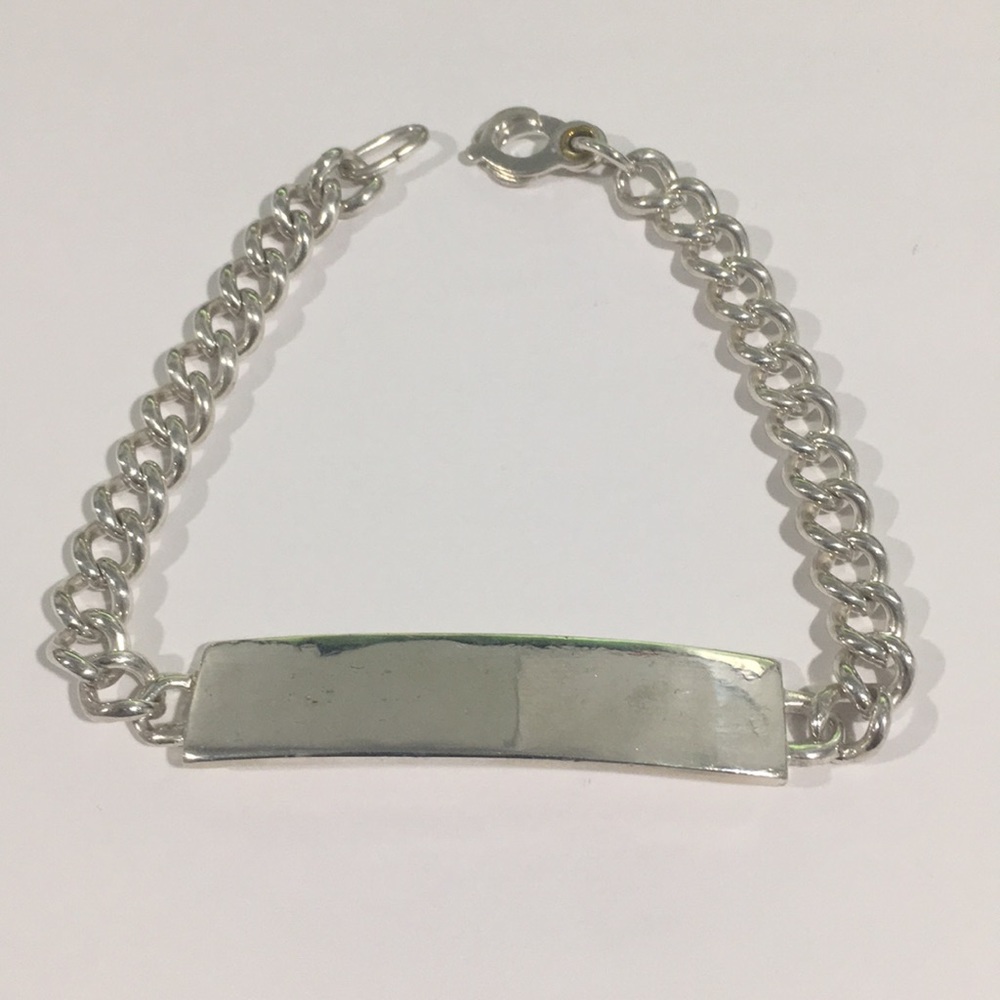Sterling Silver Cuban ID Bracelet FREE ENGRAVING!! - Picture 4 of 6